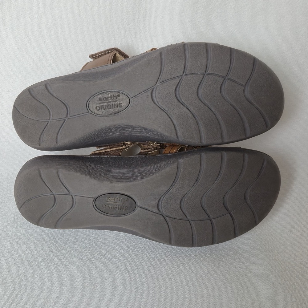 Earth Origins Hayward Hollie Tri-Color Brown Leather Slide Sandals Women 8.5 Adj - Picture 8 of 9